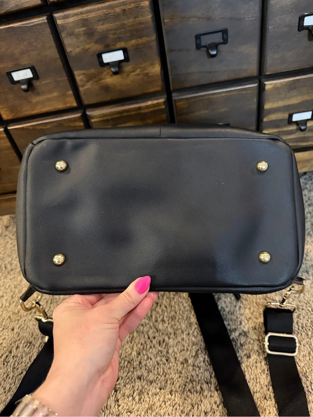Ellie & Co. Capri vegan leather diaper backpack